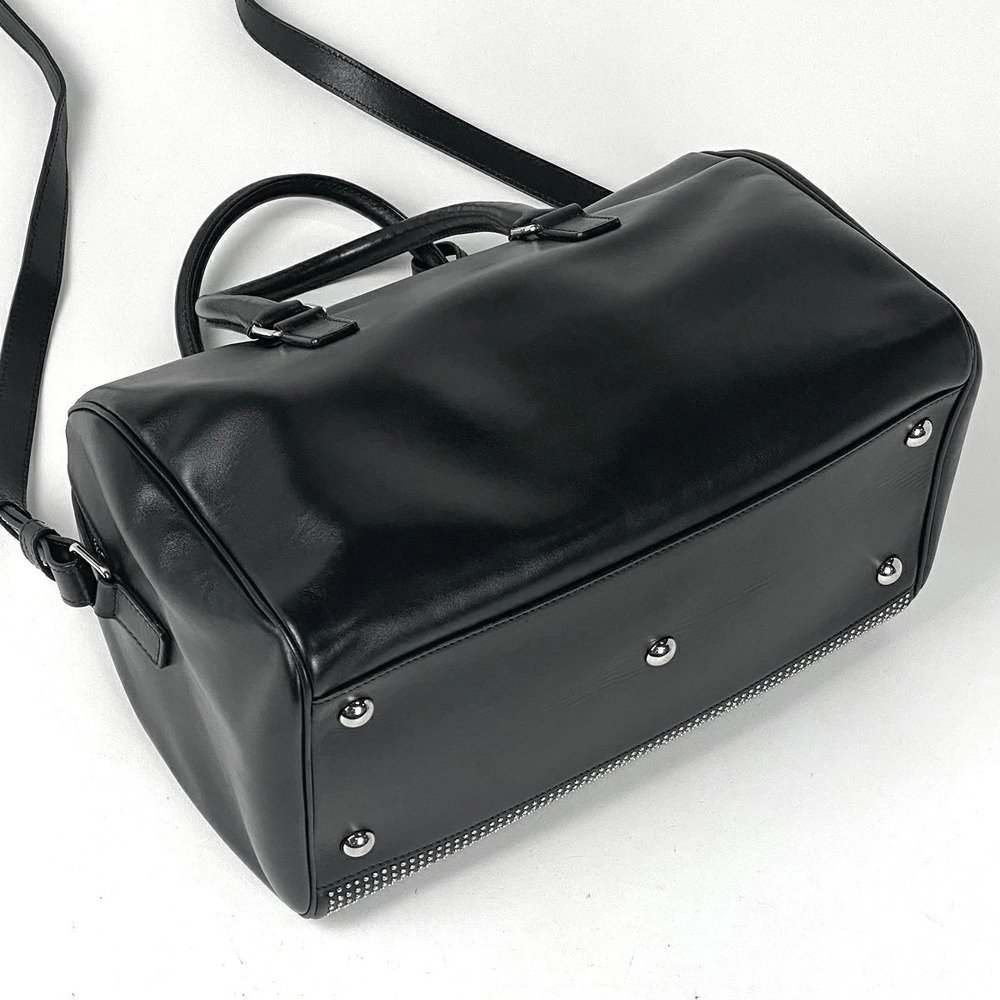 Saint Laurent studded logo leather black handbag bag shoulder